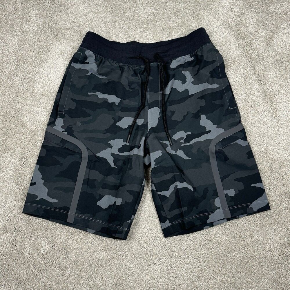 Under Armour Men's UA Elite Cargo Print Shorts Black Dark Gray Men’s Medium New